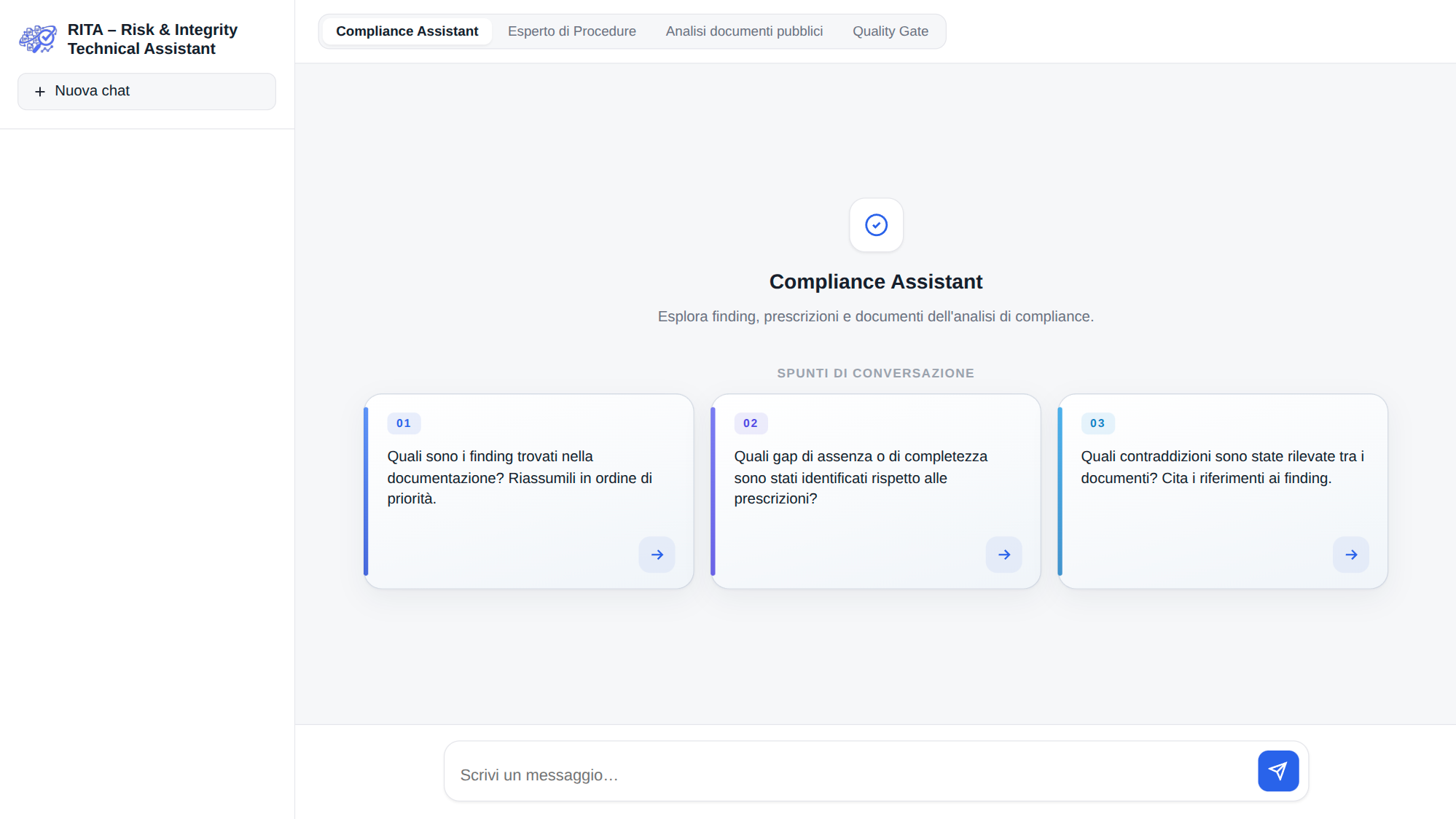 Anteprima interfaccia RITA